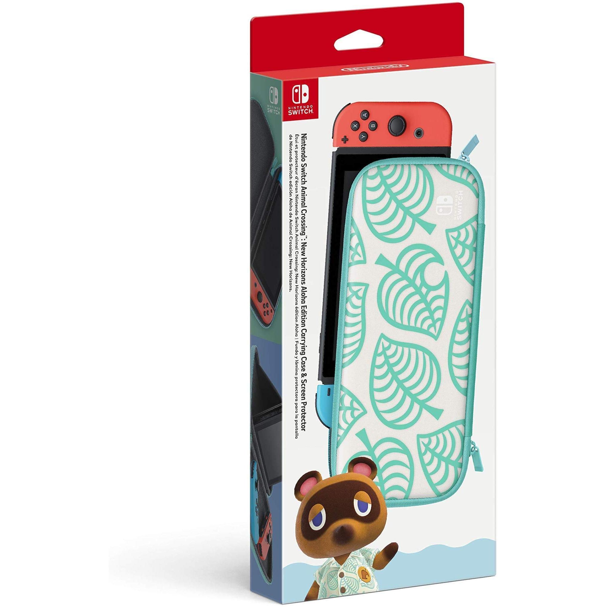 Nintendo -  Switch Animal Crossing: New Horizons Aloha Edition Carrying Case & Screen Protector