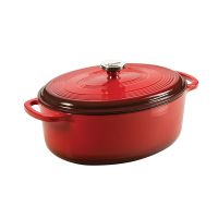 Lodge - 7 Quart Red Enameled Cast Iron Dutch Oven