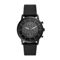 Fossil Men's Hybrid Smartwatch HR Collider Black Silicone